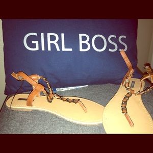 Forever 21 Chain twisted sandals.